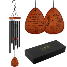 Memorial Gifts - Memorial Wind Chimes for Loss of Grandma Sympathy Gifts for Loss of Nana Bereavement Wooden Wind Chimes in Memory of Loss of Love One (25.5 Inch)