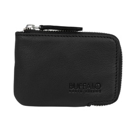 Buffalo David Bitton Gabriel Genuine Leather Wallet for Men, Zip Around Closure, 1 Card Slot, Black