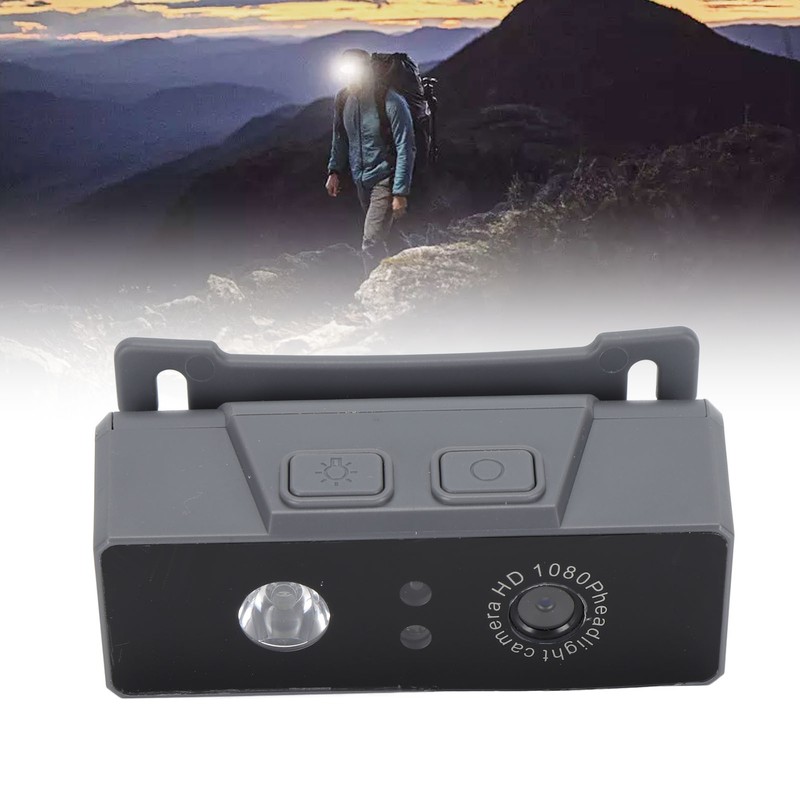 Head Mounted Camera Portable Gesture Sensor Light 1800mAh 45° Angle