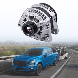 1042110080, 1042110081 New Alternator 240A Compatible with Ford F-150 2015-2020 V8 5.0L, CW 6-Groove Pulley Replace Numbers: 44000, 42103, FL3T10300JA, FL3Z10346G, HL3710300FA, HL3Z10346F