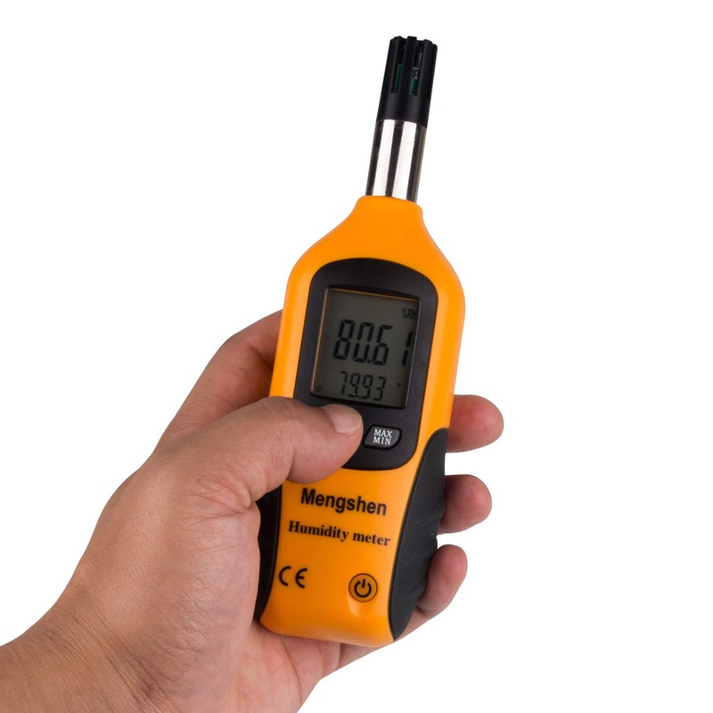Digital Psychrometer - Handheld Temperature and Humidity Meter Gauge with