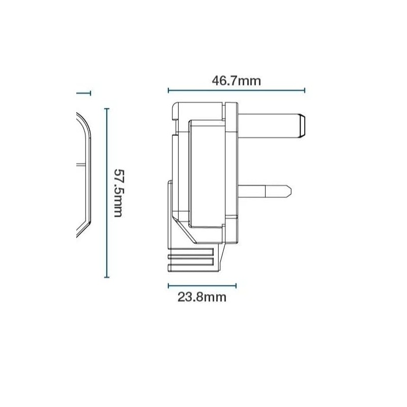 Heavy Duty Rubber 3 Pin Plugs, UK Plug 13A [Black],