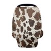 Wanyint Brown Cow Skin Print Baby Car Seat Covers High