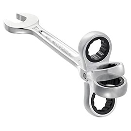 Facom 467bf. 18 Metric Articulated Ratchet Combination Spanner, 18 mm, Silver