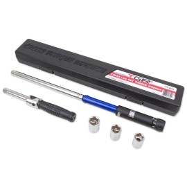TGR 1/2” Dr Cross Type Lug Nut Torque Wrench 70-170 NM (17, 19, 21 mm Sockets)