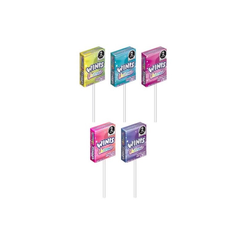 Winis Unicornio Paleta de 7 g. Bolsa con 40 pzas
