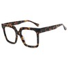 Firmoo Oversized Blue Light Blocking Glasses for Woman/Men, Tortoise Square