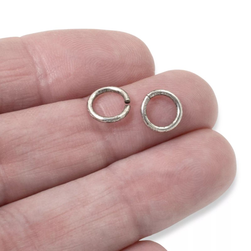 TierraCast 25 Antique Silver Large Round Jump Rings - Heavy