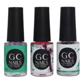 GC Nails Paquete Para Uñas Bond 1 Y 2 + Aceite Para Cutícula Gc Nails