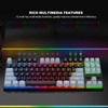 Mechanical Gaming Keyboard Multifunction 87 Keys Colorful Backlight USB Wired