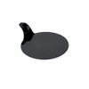 Pavoni Single-Portion Round Black Plastic Tray 3-1/8 Inch Diameter -