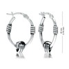 Charmsy 925 Sterling Silver Love-Knot Hoop Earrings Jewelry | Oval