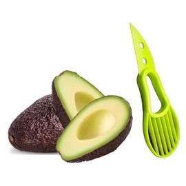 Generic Avocado Slicer 3 in 1 Tool Cuts, Pits, and Slices your avocado, Small, Green