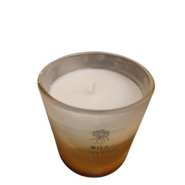 Richly Scented Candle, Yellow Glass Jar and Lid, Single Wick, Burns 33 Hours, Scented Wild Sunflower Candle