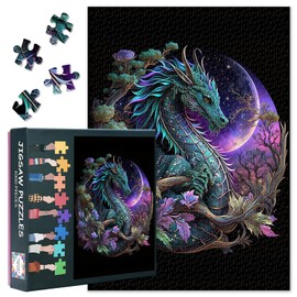 Puzzles 1000 Pieces Dragons, Dragons in the Middle Ages Puzzle Adults, 1000 Pieces Puzzles for Adults, 70 x 50 cm Puzzle Impossible Skill Game for the Whole Family
