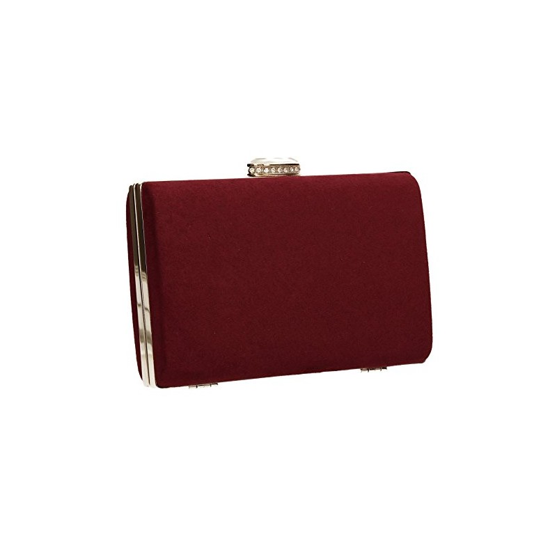SwankySwans Women's Surrey Clutch Bag, Burgundy
