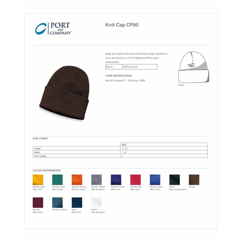 Port & Company - Knit Cap OSFA White