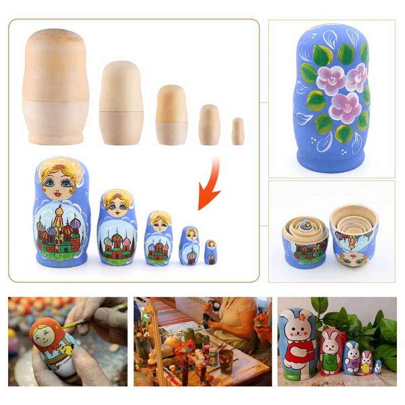 iplusmile Matryoshka Russian Doll Wooden Nesting Interior Children's Toy Present