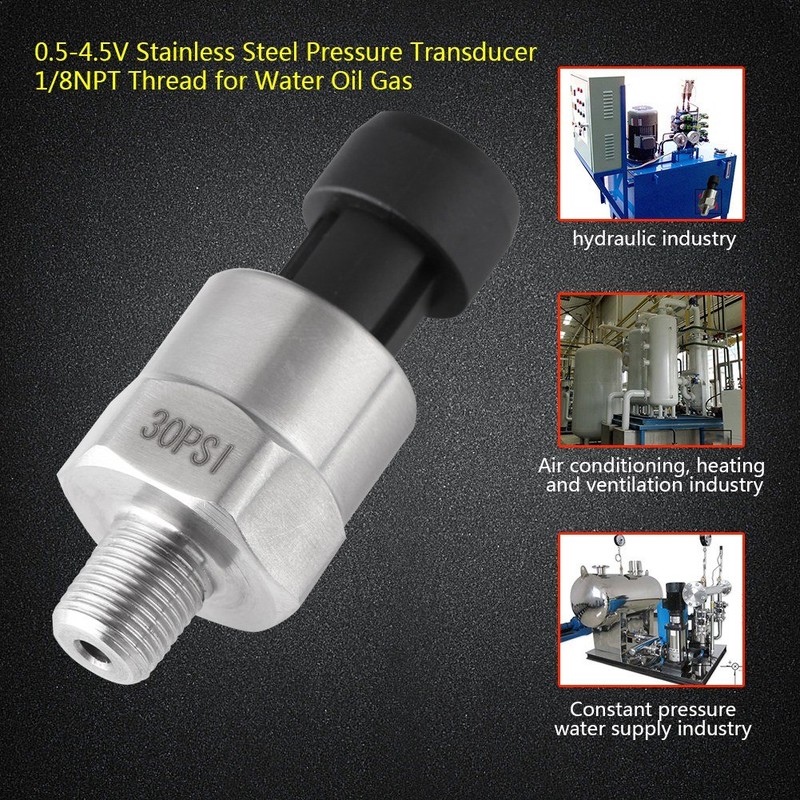 30-500 PSI Car Pressure Sensor Stainless Steel for Air Oil