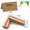 Wood Place Card Holders, Wanfoou 30 Pieces Wood Sign Holders