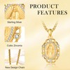 AENEAS Virgin Mary Locket Necklace for Women Gold Filled Miraculous