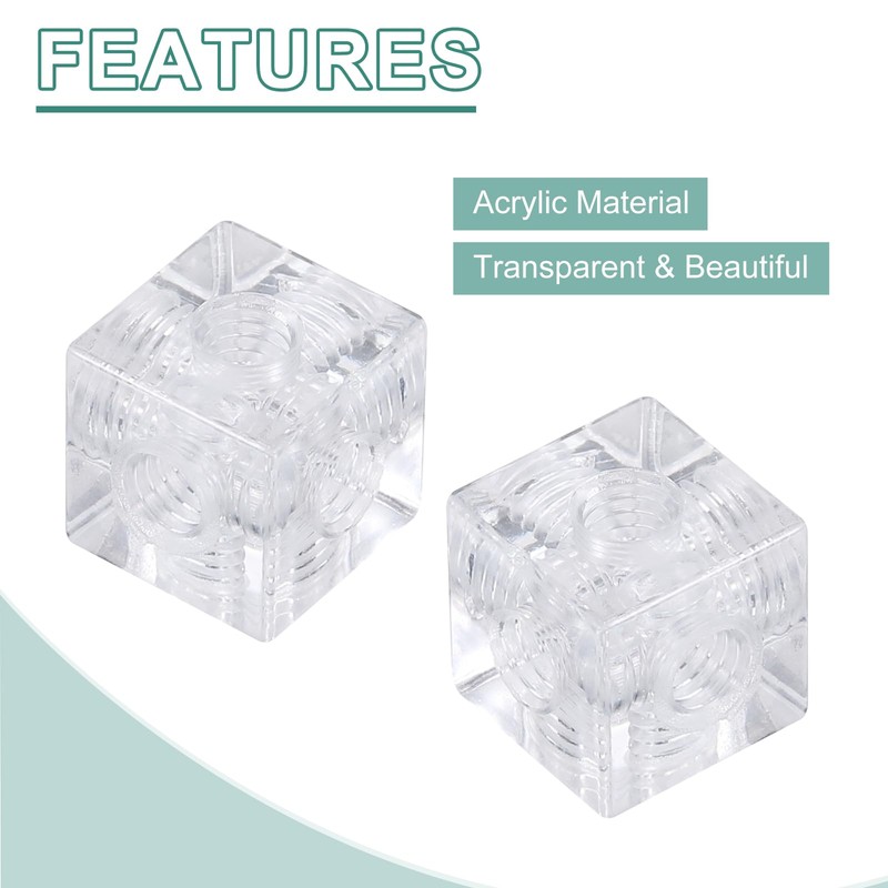 sourcing map 10 Set Cube Corner Code Bracket, 6-Hole Angle