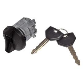 KarParts360 For Chrysler Prowler 2001 2002 Ignition Lock Cylinder | Black Housing | Metal; Plastic | With Keys | 2 Pieces Key | Replacement For 4882804, 4897986AA