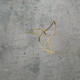 Decal Stickers of Hummingbird Custom (Metallic Gold) (Set of 2) Luxury Weatherproof Vinyl Decal Stickers for Laptop Desktop Smartphone Car Dirt Bike Wall Room Mason Jar Bathtub - ANDstic50666aGO