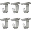 6Pcs Stainless Steel Screws Mount Ceiling Hooks,Robe/Towel Clothes Hook Hanger,