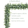 DearHouse Faux Eucalyptus Garland Plant, 2 Pack Artificial Vines Hanging