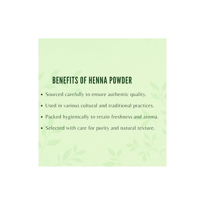 AYURVEDASHREE Henna Natural & Pura (Lawsonia Inermis) 50 Gm |