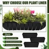 HunnmingRe 6 Pack 24 Inch Fabric Plant Window Box Liners