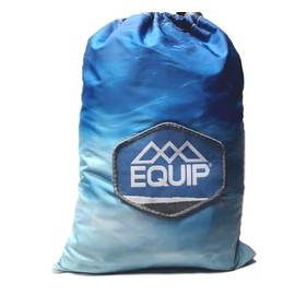 Equip Outdoors Portable Camping Hammock, Hanging Kit Included, One Person Photo Real Hammock, Crystal Waters, 108" L X 56" W