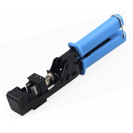Yankok [90 Degree Keystone Jack Punch Down Tool] 5098B Specific Modular FIT CAT5/5e and CAT6/6A Adapter Fast Termination Crimper, One Hand Operation with Quick Lock Blue