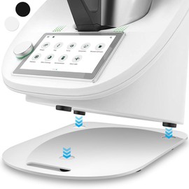 HOTUT Gleitbrett für Thermomix TM6/TM5, Acryl brett für Thermomix, Rollbrett/Slider, Leicht Gleitendes für TM6 Küchenmaschine, Unterlage Brett Zubehör - Weiß