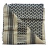 100% Cotton Beige Khaki Sand and Black Shemagh Scarf Arab