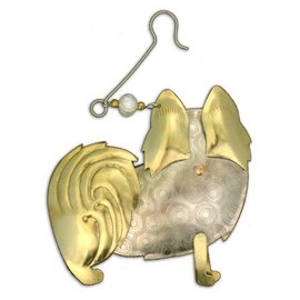 Bulldog Depot BD Holiday Collection- Pomeranian Metal Holiday Ornament