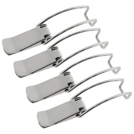 VAKTOK 4PCS Spring Loaded Toggle Latch Hasp Iron Plated Nickel Silver Catch Hasp Clamp Clip Lock Safe Simple and Strong is The Perfect Accessory for Practical Use