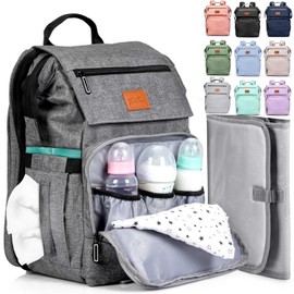 PILLANI PILLANI Baby Diaper Bag Backpack - Baby Bag for Boys & Girls - Diaper Backpack - Large Travel Diaper Bags with Changing Pad - Baby Registry Search & Baby Shower Gifts - Newborn Essentials Must Haves
