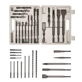 toolant Rotary Hammer Drill Bits Set with Chisels-Masonry Drill Bit Set,SDS Plus 17PCS Concrete Masonry Hole Tool with Storage Case for Concrete, Stone, Brick