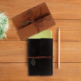 Operitacx Business-Notizbuch 2 Stück Leder-Schreibtagebuch Notizbuch Tagebuch Notizblock Skizzenbuch Mit Blattanhängern Reiseplan Planung Taschenbuch Für Mädchen Und Jungen Mini-Notizbücher