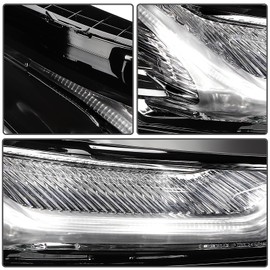 LBRST Headlight Assembly Fit 2022-2023 for Chevy Traverse Upper LED Black Housing Clear Lens Passenger Side GM2563122