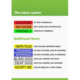 FRIENDLY (Known as Friendly to all) Green Colour Coded S-M L-XL Dog Collar and 60cm 1.2m 1.8m Luxury Neoprene Padded Handle Lead Sets PREVENTS Accidents By Warning Others Of Your Dog In Advance (L-XL & 1.2m)