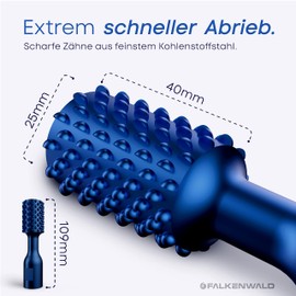 FALKENWALD® Cylinder Cutter Wood 25 mm Coarse - Angle Grinder Accessories for Woodworking - Milling Disc for Angle Grinder Wood - Milling Drill Wood Cutter - Cylinder Rasp Wood