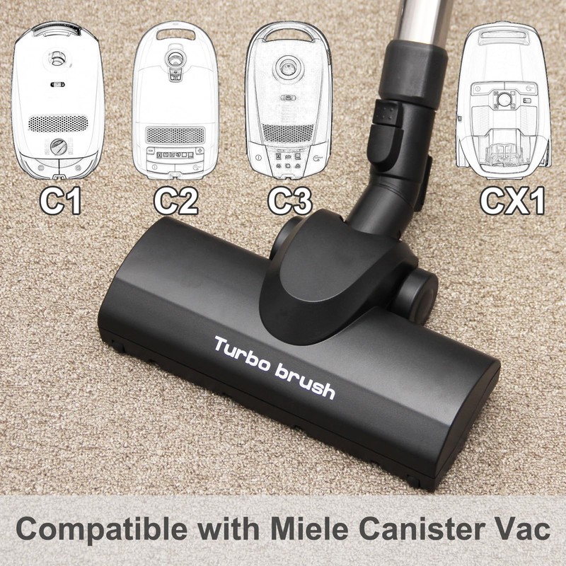 Kodahome Turbo Brush Vacuum Attachment, Compatible with Miele Canister Vacuums,