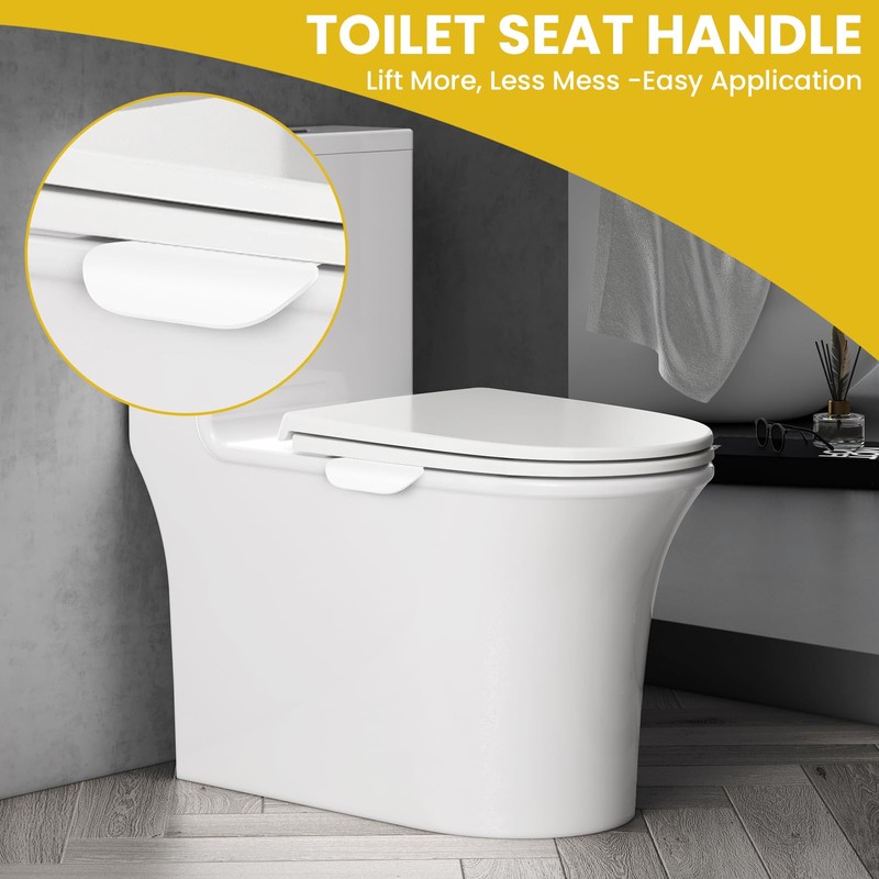 UBANU Self Adhesive Toilet Lid Cover Lifter, Avoid Touching Sticky