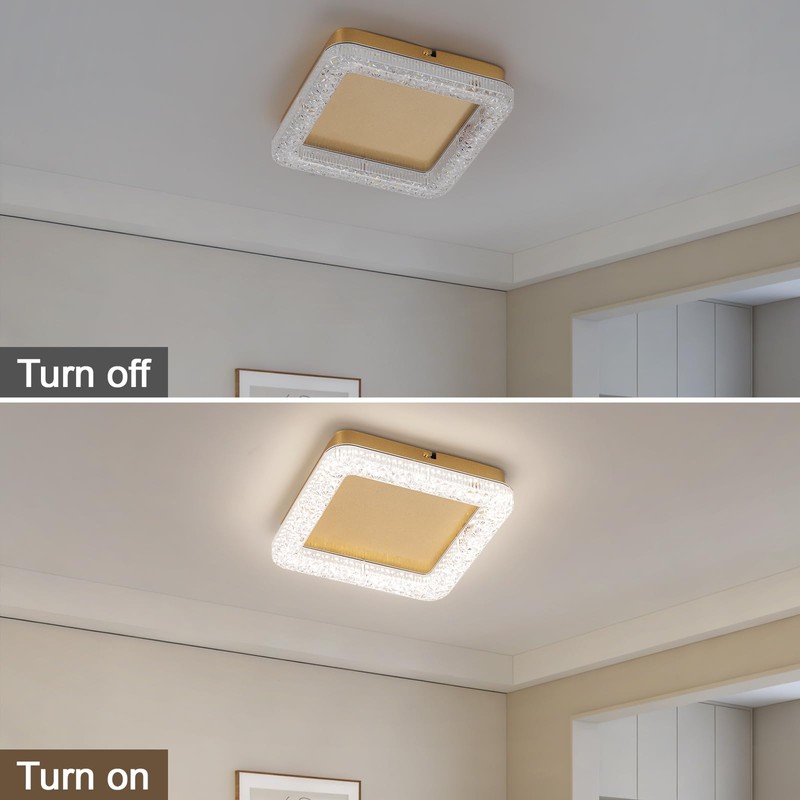 Vloitgol 10 Inch 4500K Square Modern Flush Mount Ceiling Light