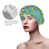 Yellow Rubber Duck Shower Cap For Women Adjustable Double Waterproof