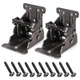 MDLUU Table Leg Folding Brackets, Foldable Hinge Hardware, Self- Lock Extension Collapsible Shelf Bracket Support for Bed Leg, Wall Shelf, Saving Space, Pack of 2