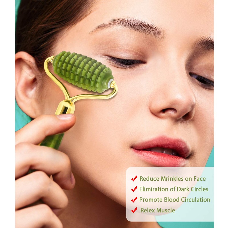 Gua Sha Jade Roller Set, Face Roller, Face Massager Jade